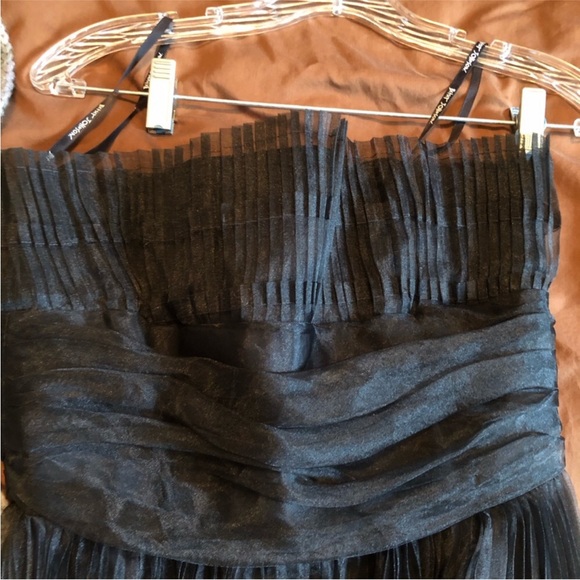 Betsey Johnson Evening Strapless Pleated Dress w/Cummerbund Size 8 Like New! - Picture 7 of 11
